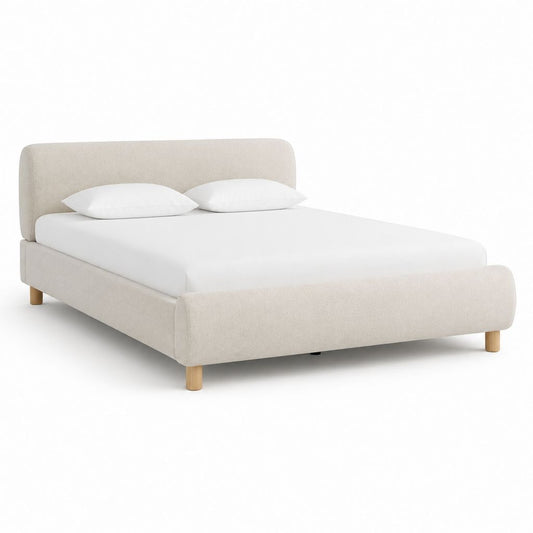 Polsterbett Doppelbett Beige Polyester Rechteckig 160 x 200 cm